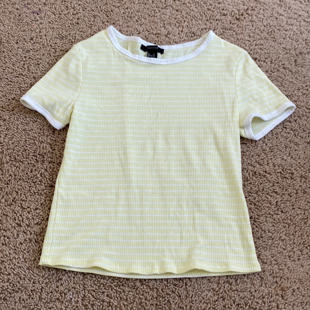 Forever 21 yellow stripped top